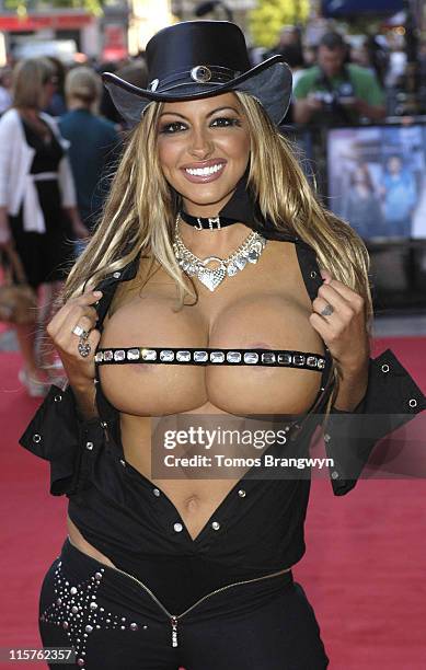 Jodie Marsh during "Just My Luck" - UK Charity Premiere - Outside Arrivals at Vue West End in London, Great Britain.