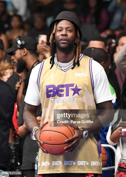 Chainz attends the BETX Celebrity Basketball Game Sponsored By Sprite during the BET Experience at Los Angeles Convention Center on June 22, 2019 in...