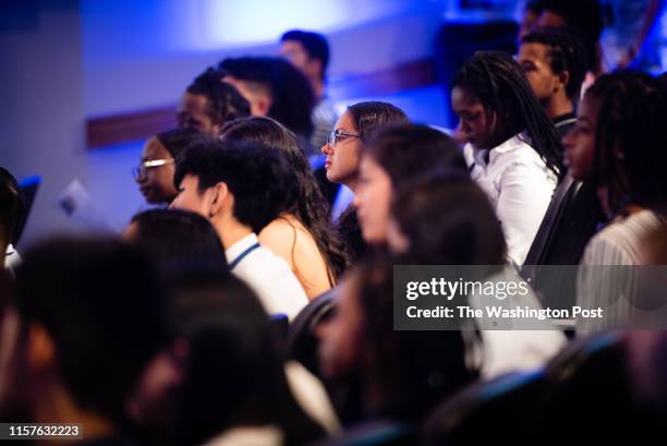 Students listen to the speakers in the auditorium. The 2019 Beating the Odds Summit was held at Howard University on Tuesday, July 23, 2019. Michelle...
