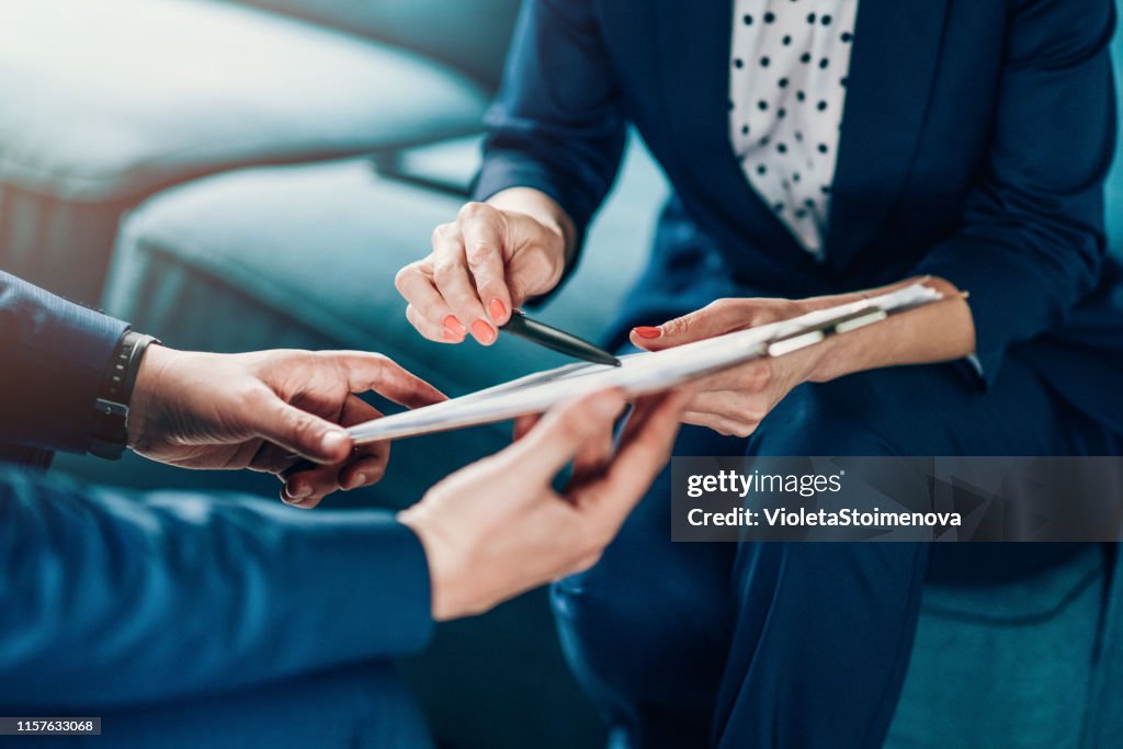 Business partners in discussion