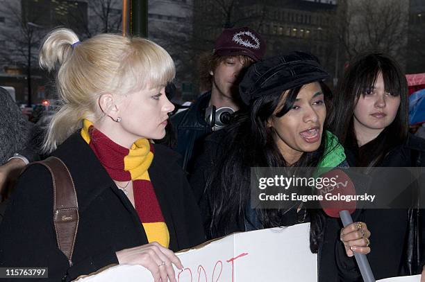 Britney Harrington and Sanjana Jon attend The Anand Jon Gridlock Support Rally: Live Witness Breaks Silence As Prosecutors Go Wild in New York City...