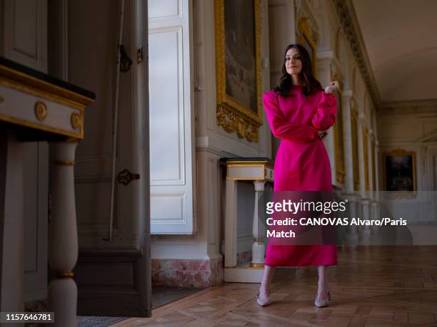 Fashion designer Ariana Rockefeller is photographed for Paris Match on June 29, 2019 at the Chateau de Versailles, France.