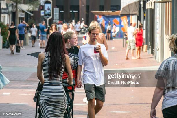 Heatwave in Europe on July 25, 2019 with 40.4 °C degree Celsius temperature according to the KNMI weather bureau agency, setting the new national...