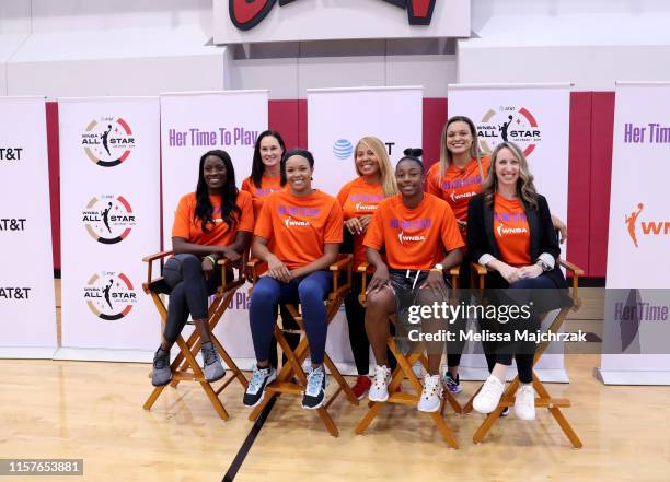 Legend Rushia Brown, WNBA Legend Jennifer Azzi, Napeesha Collier of the Minnesota Lynx, WNBA Legend Helen Darling, Jewel Loyd of the Seattle Storm,...