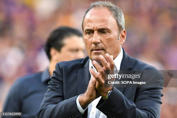 Darko Milanic head coach of Maribor seen during the Second qualifying round of the UEFA Champions League between NK Maribor and AIK Football at the...