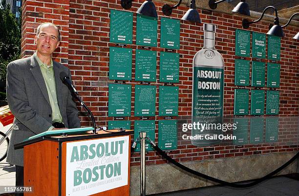 Tim Murphy attends the unveiling for the ABSOLUT Boston Flavor at Boylston Plaza - Prudential Center on August 26, 2009 in Boston, Massachusetts.