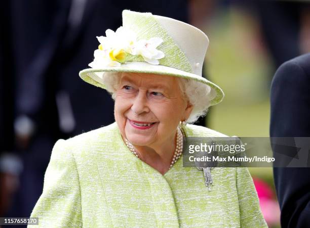 Queen Elizabeth II attends day five of Royal Ascot at Ascot Racecourse on June 22, 2019 in Ascot, England.