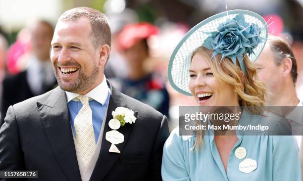 Peter Phillips and Autumn Phillips attend day five of Royal Ascot at Ascot Racecourse on June 22, 2019 in Ascot, England.