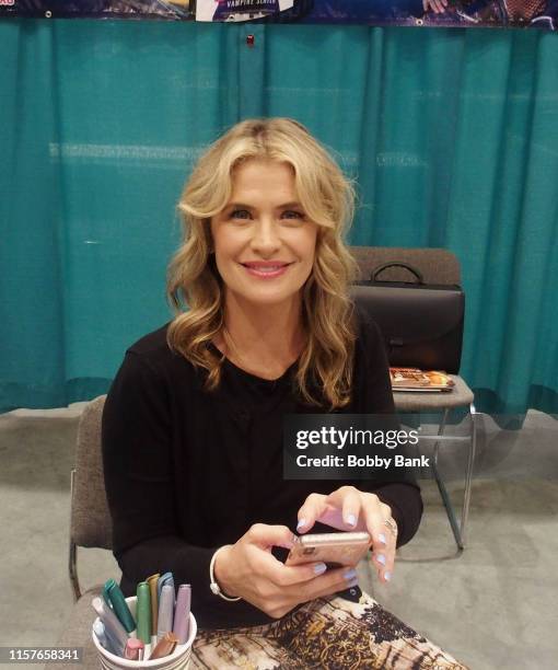 Kristy Swanson attends GalaxyCon Raleigh 2019 at Raleigh Convention Center on July 25, 2019 in Raleigh, North Carolina.