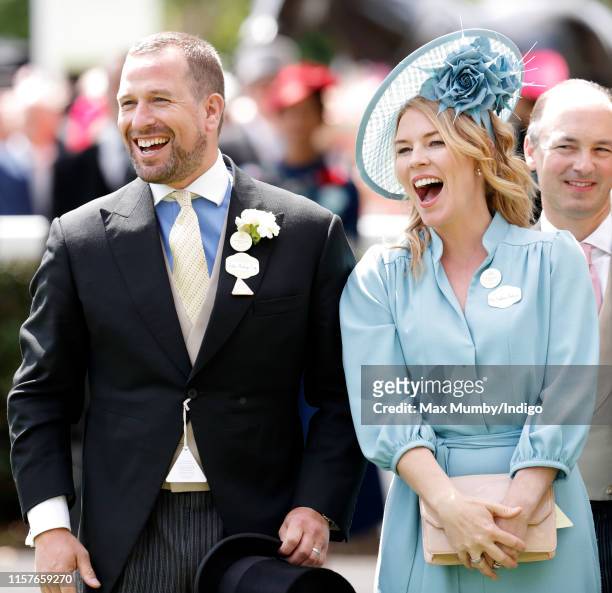 Peter Phillips and Autumn Phillips attend day five of Royal Ascot at Ascot Racecourse on June 22, 2019 in Ascot, England.