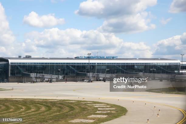 Danylo Halytskyi International Airport in Lviv, Ukraine on 18 July 2019.