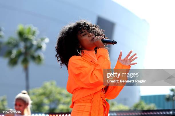 Katlyn Nichol performs onstage during the BET Experience Live! Sponsored By Coca-Cola at LA Live on June 22, 2019 in Los Angeles, California.