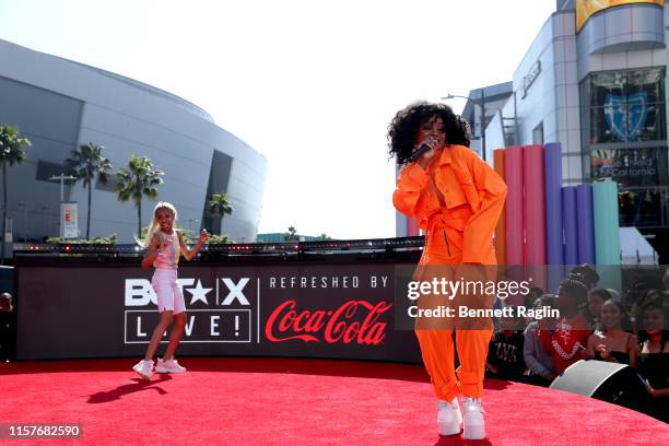 Katlyn Nichol performs onstage during the BET Experience Live! Sponsored By Coca-Cola at LA Live on June 22, 2019 in Los Angeles, California.