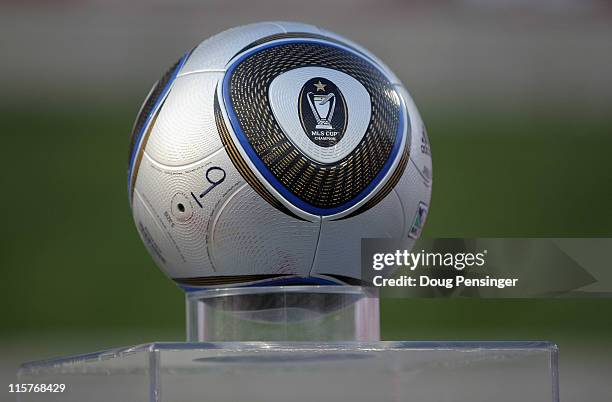 The MLS Champion Adidas Jabulani Ball is ready for action as the Colorado Rapids host the Philadelphia Union at Dick's Sporting Goods Park on June 4,...