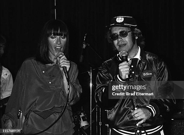 Elton John and Kiki Dee perform at Doug Weston's Troubadour in Los Angeles, Calfornia.