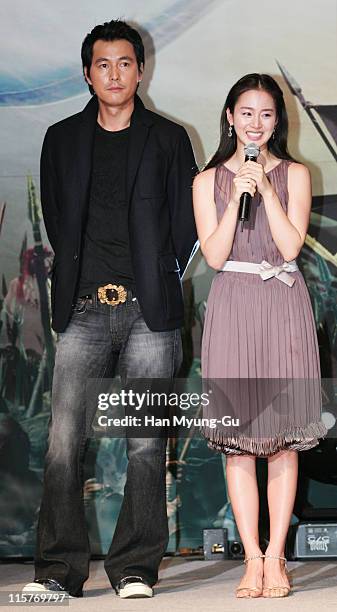 Jung Woo-Sung and Kim Tae-Hee during 11th Pusan International Film Festival - "The Restless" Premiere at Grand Hotel in Pusan, South Korea.