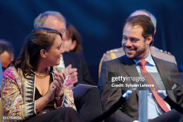 Prince Felix of Luxembourg and Princess Alexandra of Luxembourg celebrates National Day on June 22, 2019 in Luxembourg, Luxembourg.