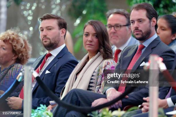 Prince Sebastien of Luxembourg , Prince Felix of Luxembourg and Princess Alexandra of Luxembourg celebrate National on June 22, 2019 in Luxembourg,...