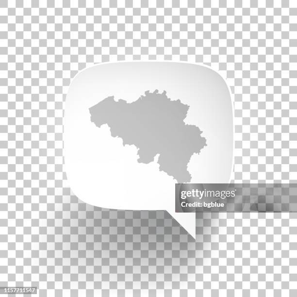speech bubble with belgium map on blank background - brussels stock illustrations