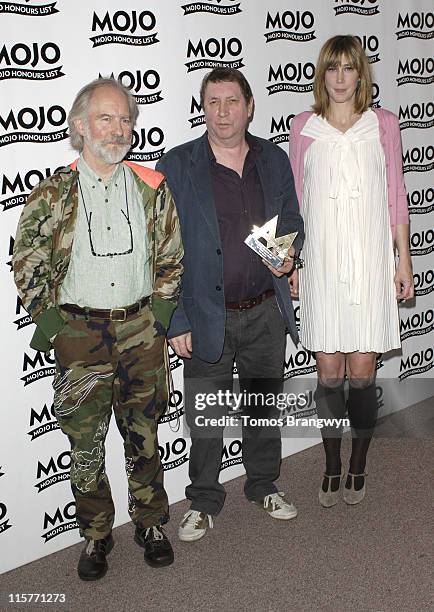 Roy Harper and Beth Orton with the MOJO Merit winner Bert Jansch