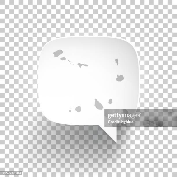 speech bubble with cape verde map on blank background - santiago cape verde stock illustrations