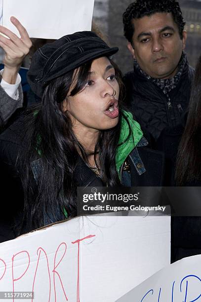 Sanjana Jon attends The Anand Jon Gridlock Support Rally: Live Witness Breaks Silence As Prosecutors Go Wild in New York City on March 19, 2008