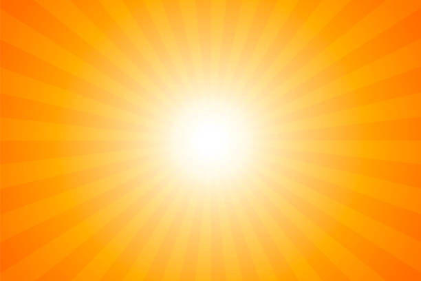 sunbeams: bright rays background - summer background stock illustrations