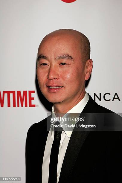 Actor C. S. Lee arrives at the official Showtime after party for the 66th Annual Golden Globe Awards held at the Verandah Room at The Peninsula Hotel...