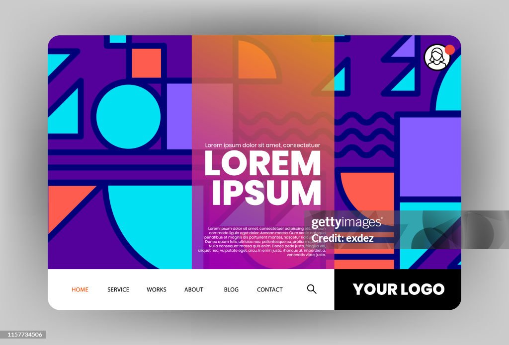 Color Morden Design Web Modern Website Template Design High-Res Vector Graphic - Getty Images