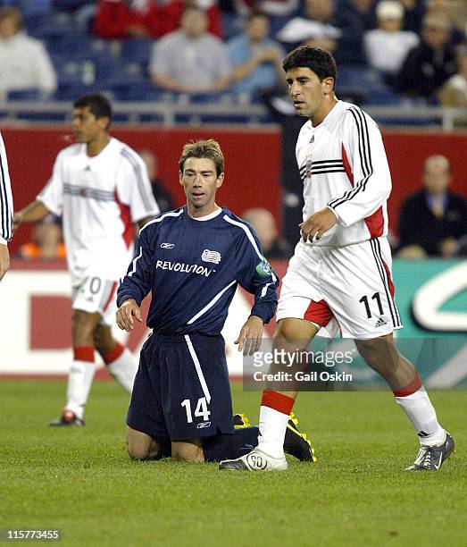 New England Revolution - M - Steve Ralston on his knees during MLS - D. C. United vs New England Revolution - May 29, 2004 at Gillette Stadium in...