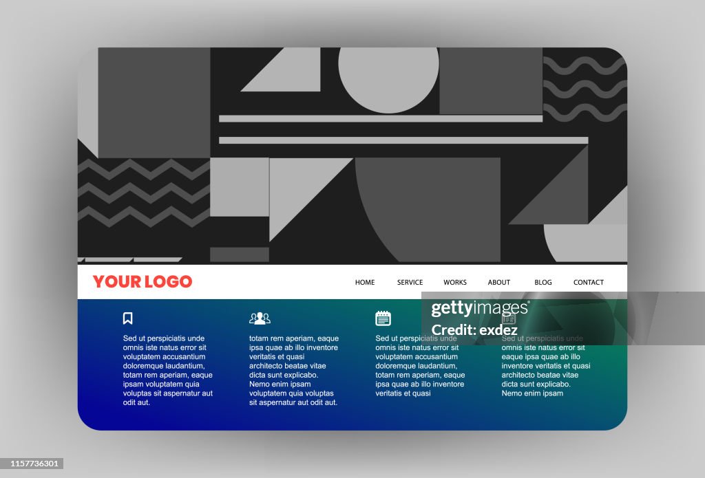 Html Template Modern Design Modern Website Template Design High-Res Vector Graphic - Getty Images