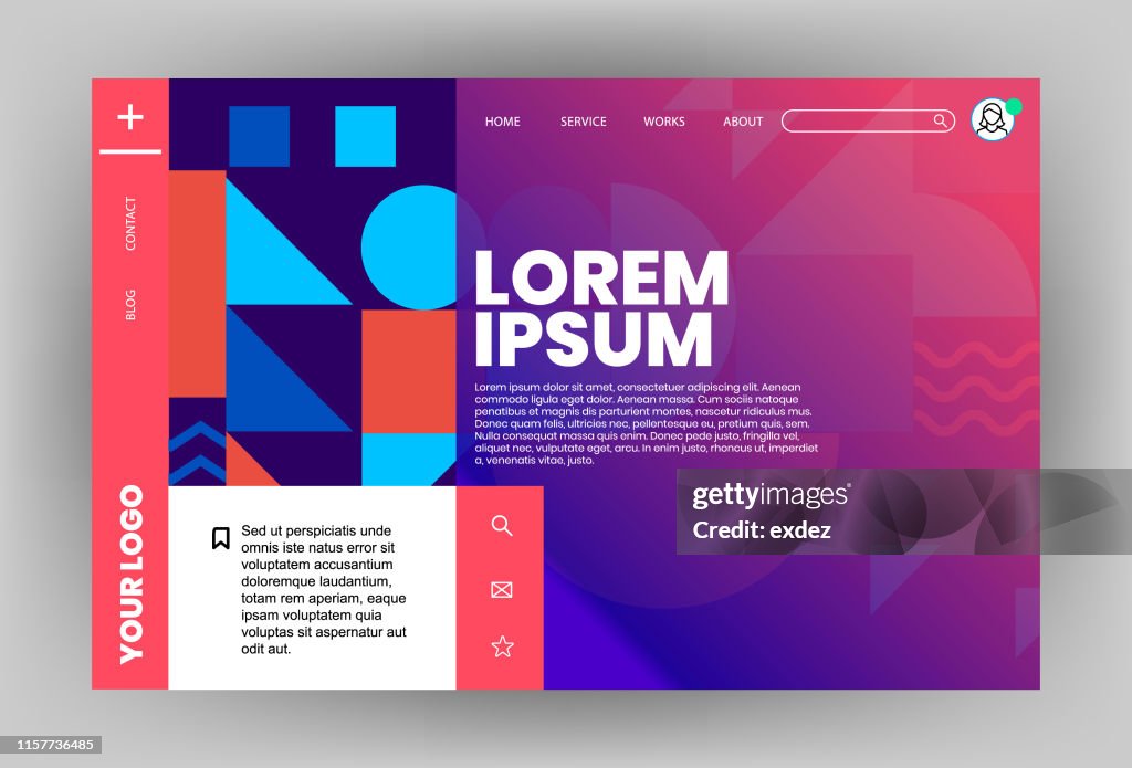 Html Template Modern Design Modern Website Template Design High-Res Vector Graphic - Getty Images