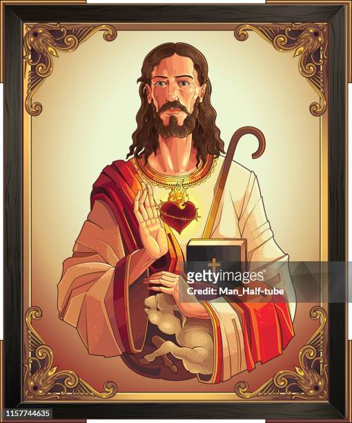 ilustraciones, imágenes clip art, dibujos animados e iconos de stock de dios mío - jesus