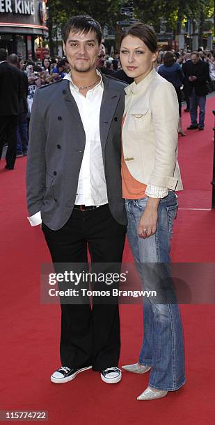 Matt Jay Willis and Emma Griffiths during "Just My Luck" - UK Charity Premiere - Outside Arrivals at Vue West End in London, Great Britain.