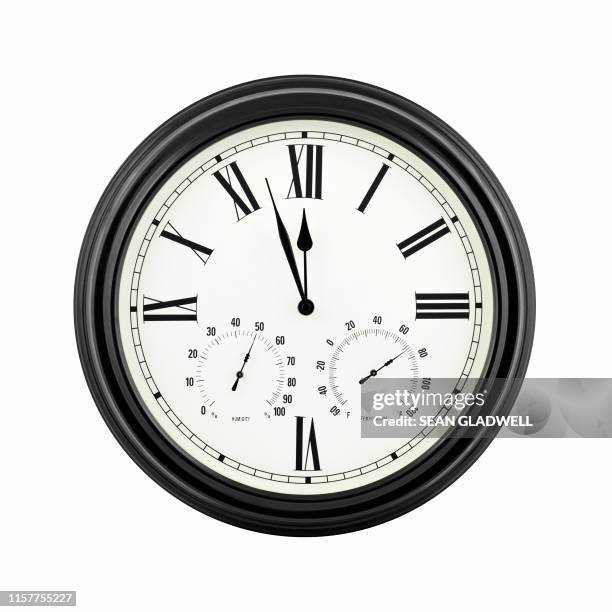 almost twelve o'clock - old clock stock pictures, royalty-free photos & images