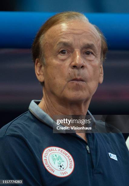 Nigeria Head Coach Gernot Rohr during the 2019 Africa Cup of Nations Group B match between Nigeria and Burundi at Alexandria Stadium on June 22, 2019...