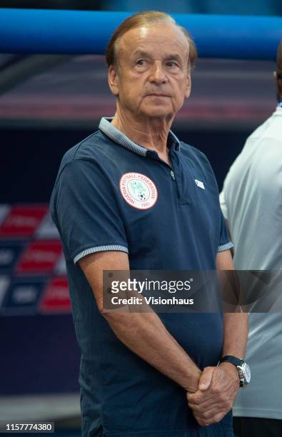 Nigeria Head Coach Gernot Rohr during the 2019 Africa Cup of Nations Group B match between Nigeria and Burundi at Alexandria Stadium on June 22, 2019...