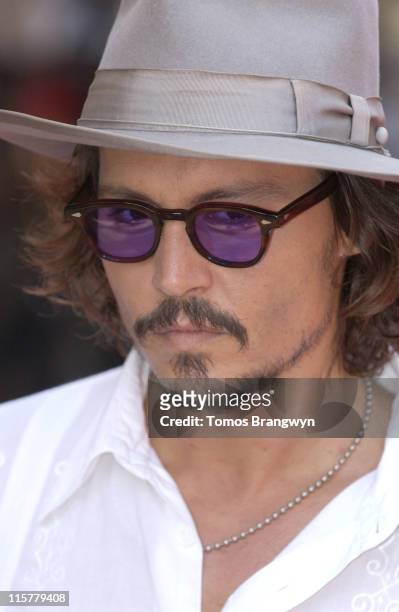 Johnny Depp during "Pirates of The Caribbean 2: Dead Mans Chest" London Premiere at Odeon Leicester Square in London, Great Britain.