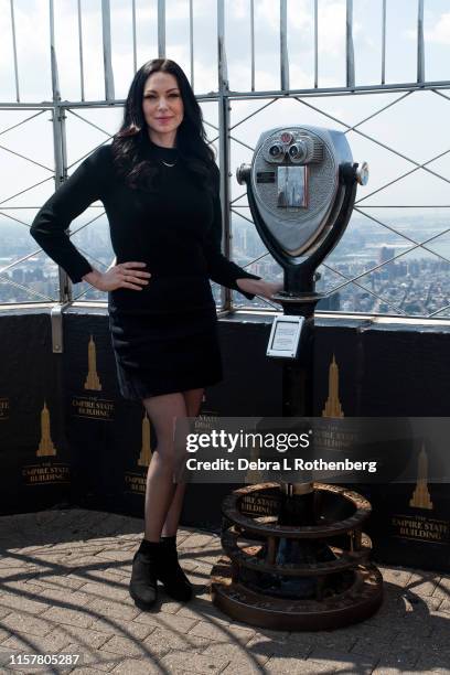 Laura Prepon of "Orange Is The New Black" at the Empire State Building on July 26, 2019 in New York City.