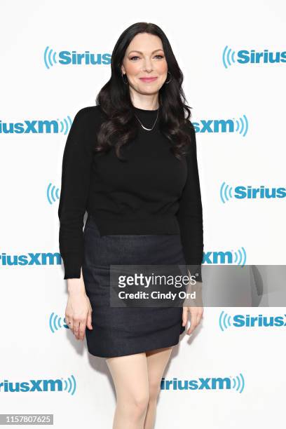 Actress Laura Prepon visits the SiriusXM studio on July 26, 2019 in New York City.