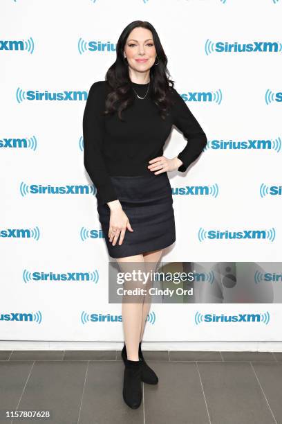 Actress Laura Prepon visits the SiriusXM studios on July 26, 2019 in New York City.