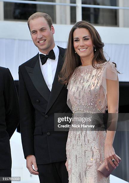 Prince William, Duke of Cambridge and Catherine, Duchess of Cambridge attend the 10th Annual ARK gala dinner at Kensington Palace on June 9, 2011 in...