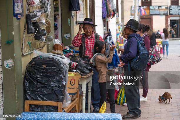 local people at nariz del diablo station - nariz stock pictures, royalty-free photos & images