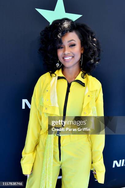 Katlyn Nichol attends the 2019 BET Awards at Microsoft Theater on June 23, 2019 in Los Angeles, California.