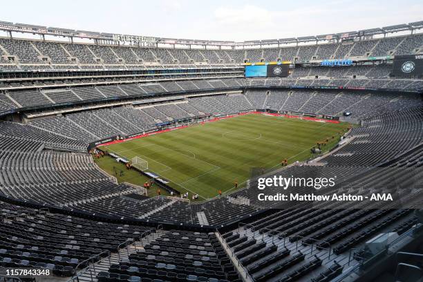 General view of the MetLife Stadium, located in East Rutherford, New Jersey, 8 miles outside of New York City, home of NFL teams the New York Giants...