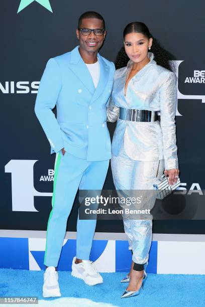 Kirk Franklin and Tammy Collins attend the 2019 BET Awards on June 23, 2019 in Los Angeles, California.