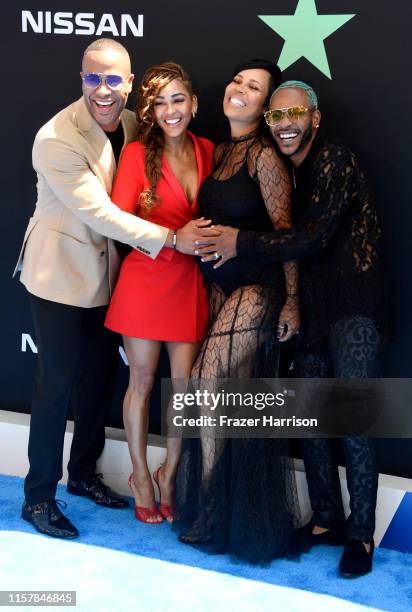 DeVon Franklin, Meagan Good, La'Myia Good, and Eric Bellinger attend the 2019 BET Awards on June 23, 2019 in Los Angeles, California.