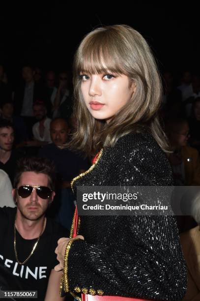 Singer Lisa attends the Celine Spring Summer 2020 show as part of Paris Fashion Week on June 23, 2019 in Paris, France.