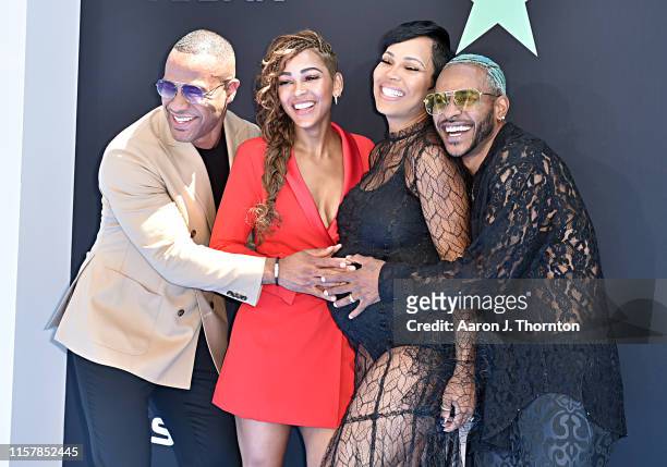DeVon Franklin, Meagan Good, La'Myia Good, and Eric Bellinger attend the 2019 BET Awards on June 23, 2019 in Los Angeles, California.