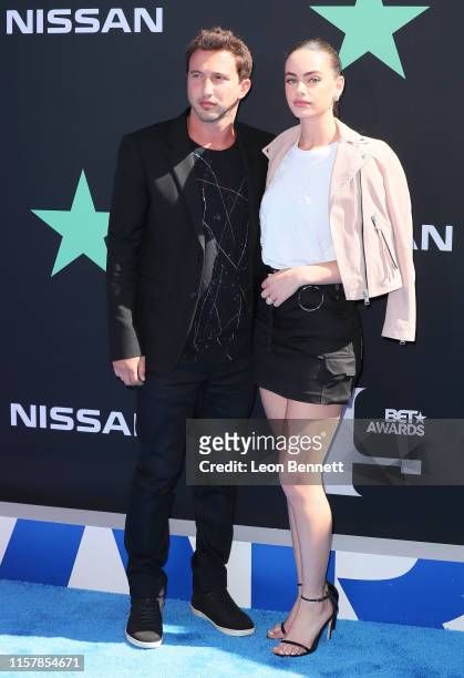 Executive Brandon Korff and Yael Shelbia attend the 2019 BET Awards on June 23, 2019 in Los Angeles, California.